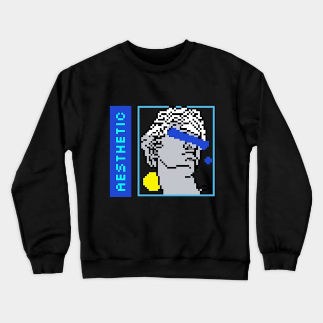 Aesthetic vaporwave David Crewneck Sweatshirt by Hmus